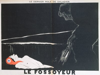 The Gravedigger, Caricature of Edouard Daladier Burying Marianne, from 
